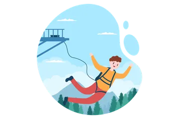 Saut à l'élastique Pack d'Illustrations