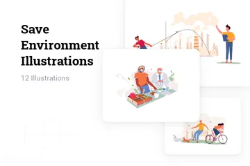 Sauver l'environnement Pack d'Illustrations