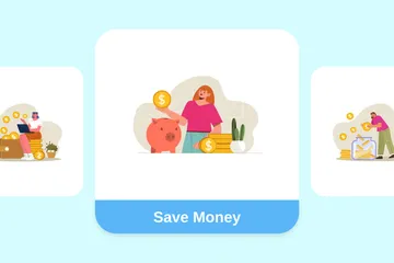 Save Money Illustration Pack