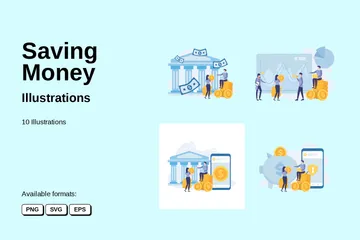 Saving Money Illustration Pack