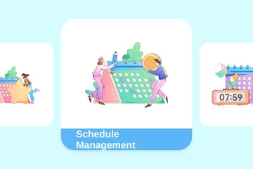 Schedule Management Illustration Pack