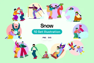 Schnee Illustrationspack