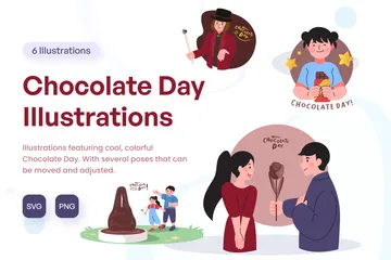 Tag der Schokolade Illustrationspack