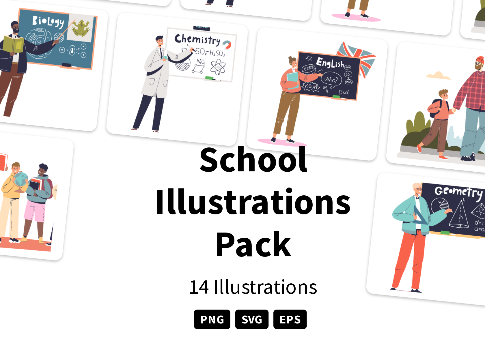Premium School Illustration pack from School & Education Illustrations