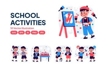 School Activities Illustration Pack