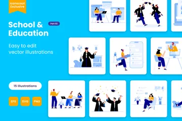 School And Education Illustration Pack