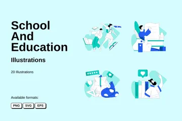 School And Education Illustration Pack