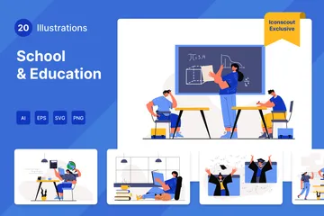 School And Education Illustration Pack