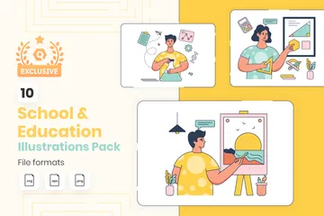 School And Education Illustration Pack