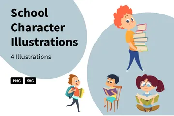 School Character Illustration Pack