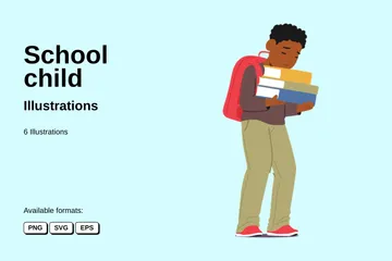 School Child Illustration Pack