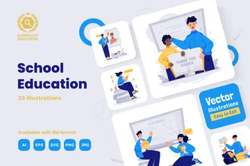 School Education Illustration Pack