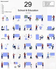 School & Education Illustration Pack