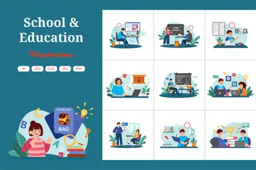 School & Education Illustration Pack