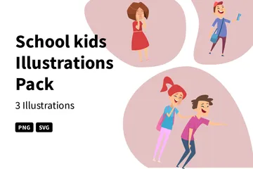 School Kids Illustration Pack