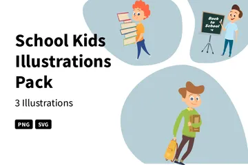 School Kids Illustration Pack
