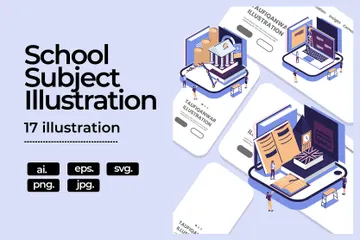 School Subject Illustration Pack