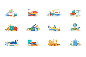 School Subjects Illustration Pack