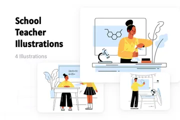 School Teacher Illustration Pack