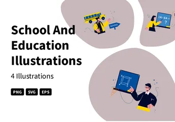 Schule und Bildung Illustrationspack