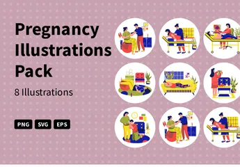 Schwangerschaft Illustrationspack