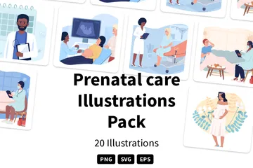 Schwangerschaftsvorsorge Illustrationspack