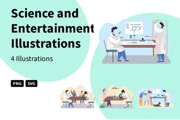 Science And Entertainment Illustration Pack