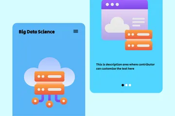 Science des mégadonnées Pack d'Illustrations