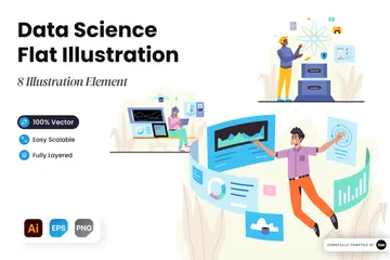 Science des données Pack d'Illustrations