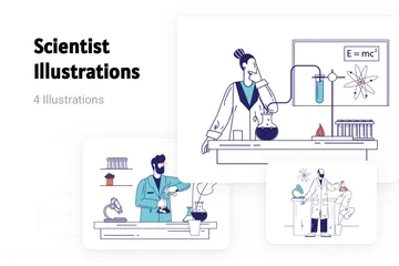 Scientifique Pack d'Illustrations