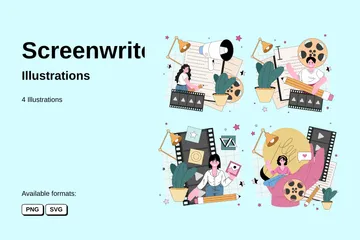 Screenwriter Illustration Pack