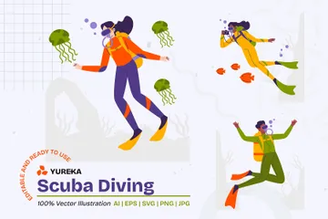 Scuba Diving Illustration Pack