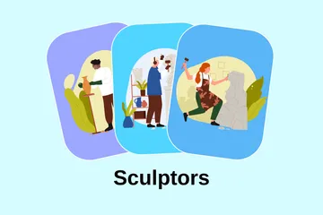 Sculpteurs Pack d'Illustrations