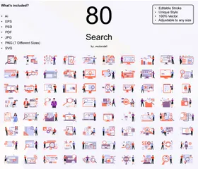 Search Illustration Pack