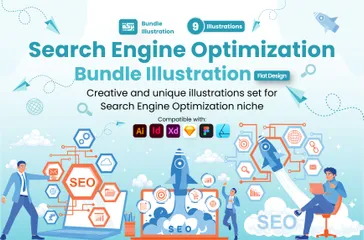 Search Engine Optimization Illustration Pack