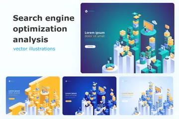 Search Engine Optimization Illustration Pack