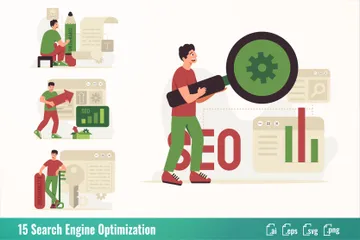 Search Engine Optimization Illustration Pack