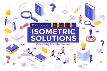 Searching Information Illustration Pack