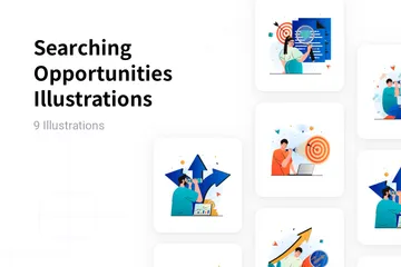 Searching Opportunities Illustration Pack