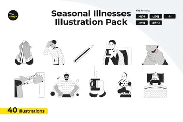 Seasonal Influenza Treatment Illustration Pack