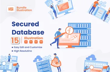 Secured Database Illustration Pack