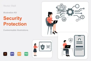 Protection de la sécurité Pack d'Illustrations