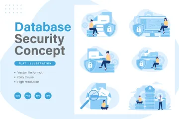 Seguridad de la base de datos Paquete de Ilustraciones