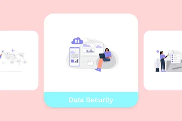 Seguridad de datos Paquete de Ilustraciones