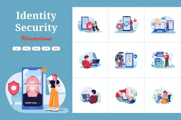Seguridad de identidad Paquete de Ilustraciones