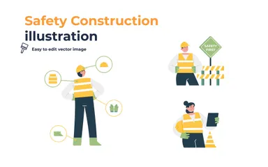 Seguridad en la construcción イラストパック