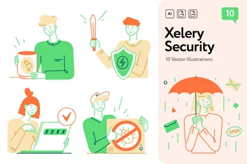 Seguridad Xelery Paquete de Ilustraciones
