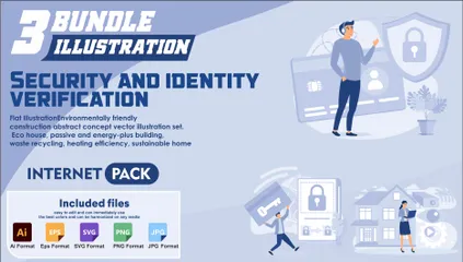 Seguridad y verificación de identidad Paquete de Ilustraciones