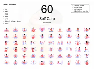 Self Care Illustration Pack