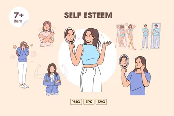 Self Esteem Illustration Pack